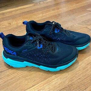 Hoka Men's Black and Blue Athletic Shoes